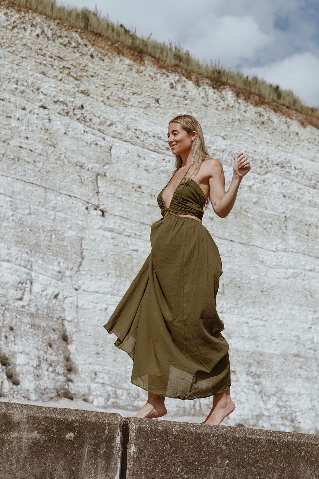 Aurora Dress Khaki Green