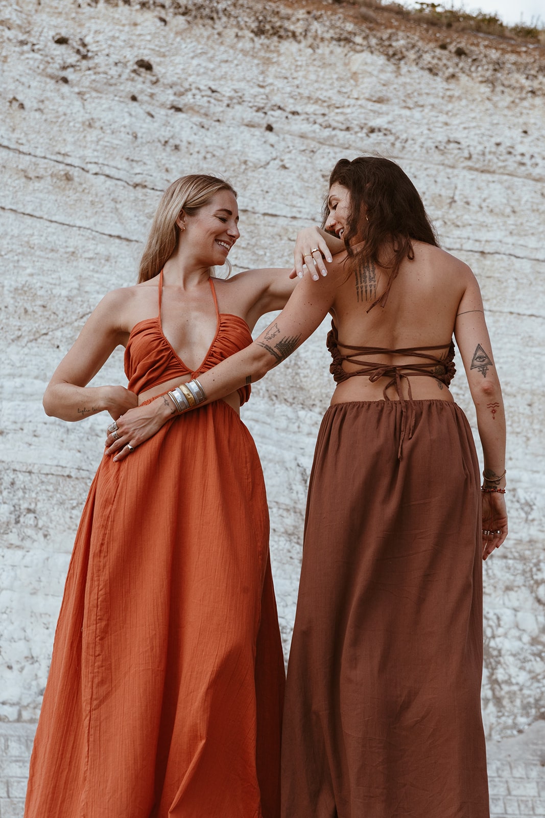 Boho burnt orange dress hotsell