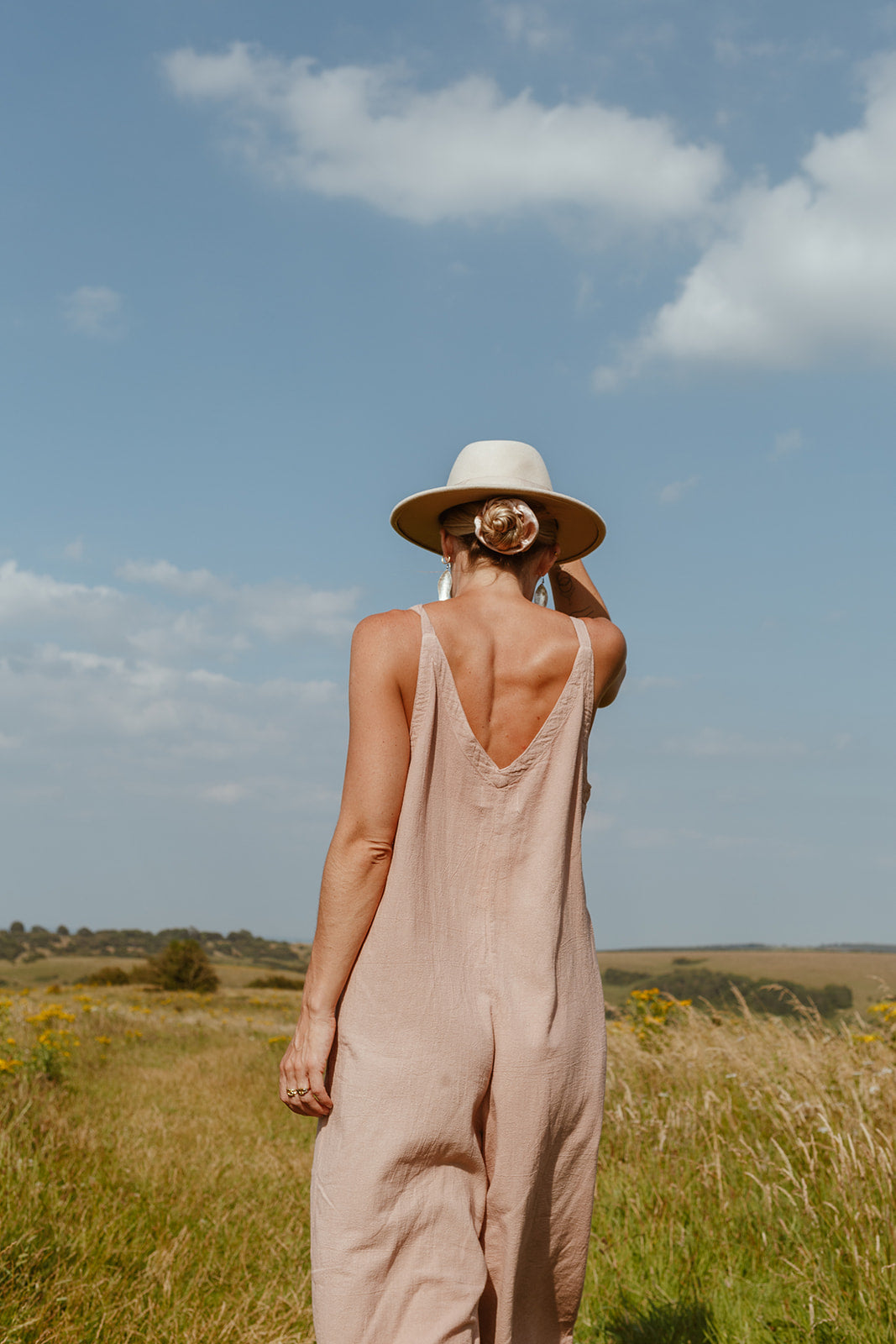 Bee Jumpsuit Dusty Peony