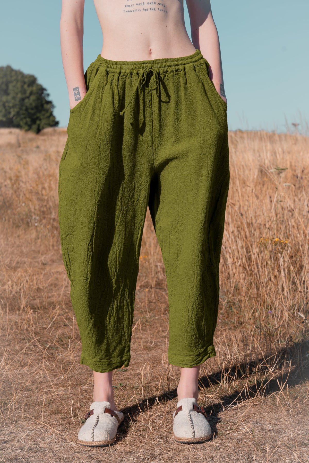 Riley Trousers Basil Breeze